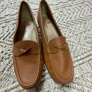 Marc Joseph New York "Clermont St" Tan Pebbled Leather Loafers Size 11